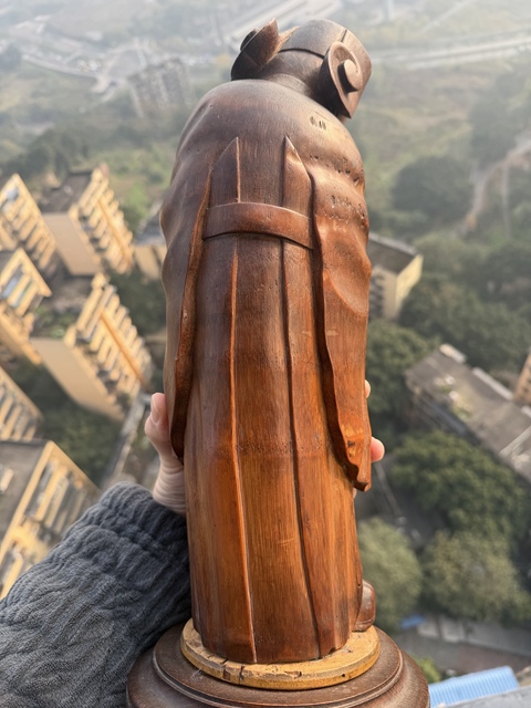 古玩雜項竹雕壽星（童子獻壽）真品鑒賞圖