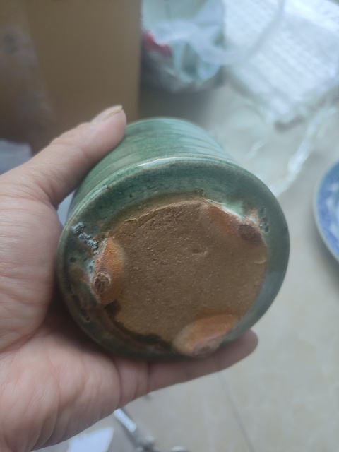 古玩陶瓷綠哥釉香爐真品鑒賞圖