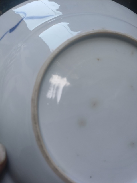 古玩陶瓷博古圖青花盤真品鑒賞圖