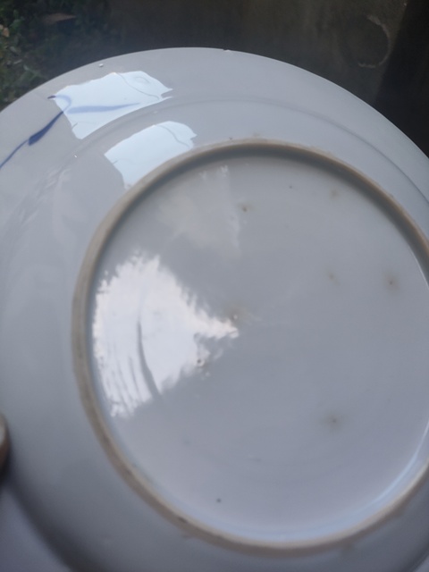 古玩陶瓷博古圖青花盤真品鑒賞圖