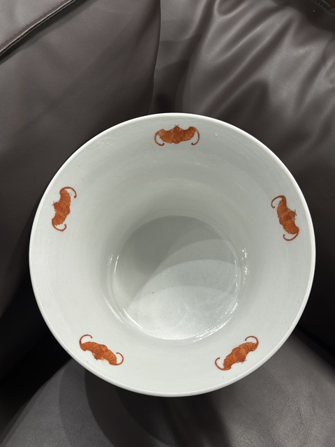 古玩陶瓷粉彩筆筒真品鑒賞圖