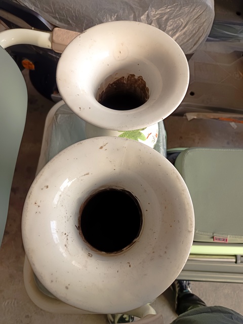 古玩陶瓷民國磁柳樹黃鶯花觚真品鑒賞圖