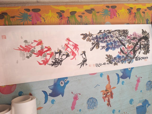 古玩字畫四屏真品鑒賞圖