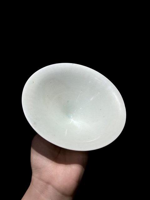 古玩陶瓷青白釉斗笠盞真品鑒賞圖