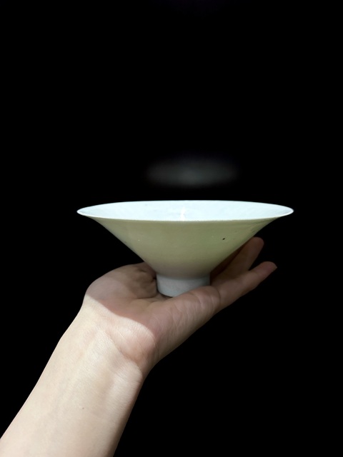 古玩陶瓷青白釉斗笠盞真品鑒賞圖