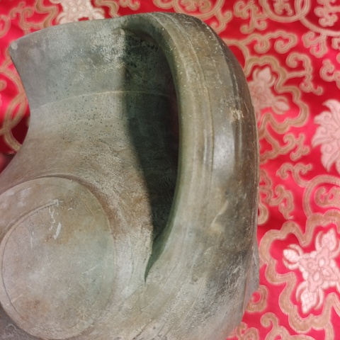 古玩陶瓷陶羊頭罐真品鑒賞圖