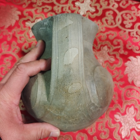 古玩陶瓷陶羊頭罐真品鑒賞圖