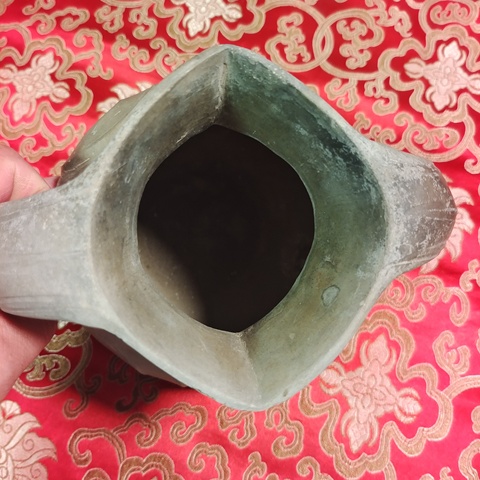 古玩陶瓷陶羊頭罐真品鑒賞圖