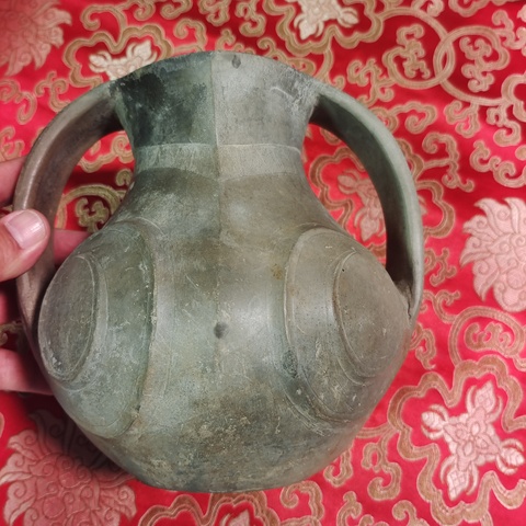 古玩陶瓷陶羊頭罐真品鑒賞圖