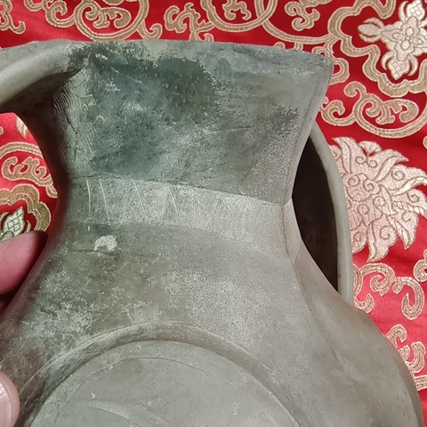 古玩陶瓷陶羊頭罐真品鑒賞圖