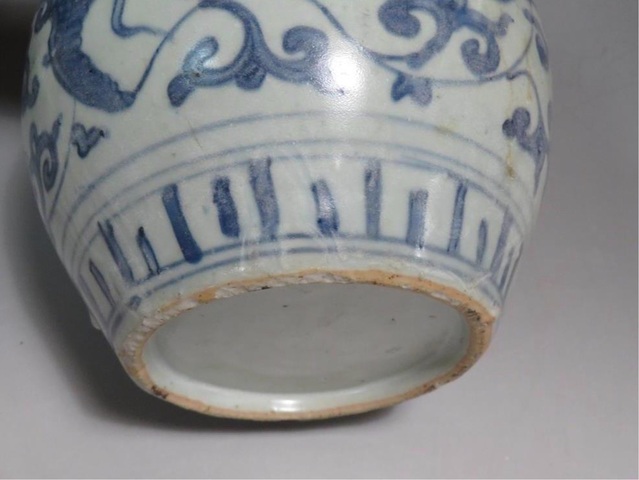 古玩陶瓷青花鳳紋罐真品鑒賞圖