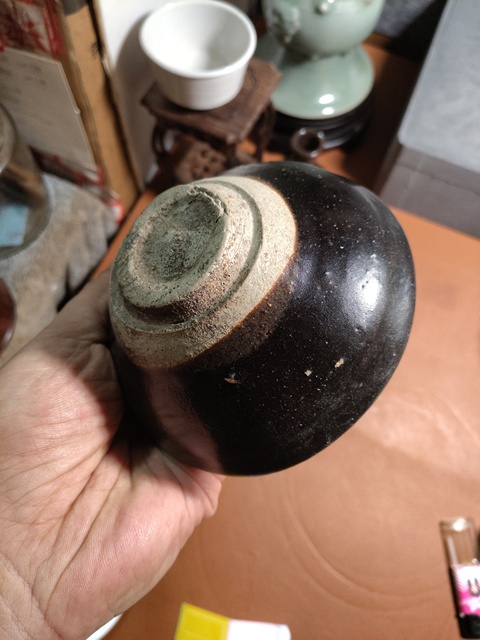 古玩陶瓷吉州窯月影梅茶盞真品鑒賞圖