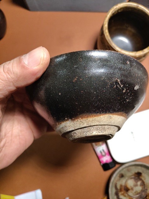 古玩陶瓷吉州窯月影梅茶盞真品鑒賞圖