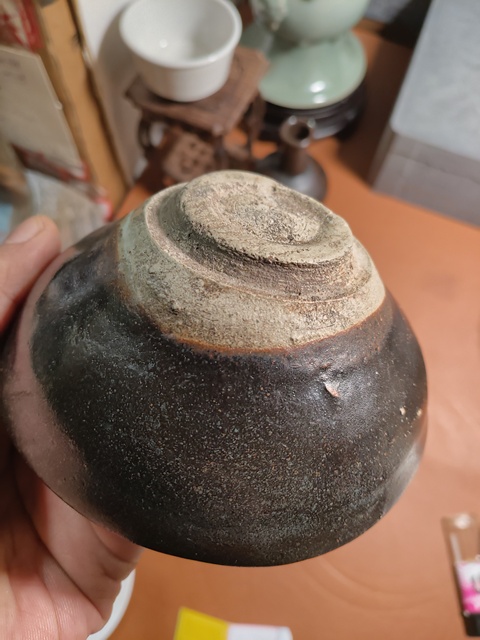 古玩陶瓷吉州窯月影梅茶盞真品鑒賞圖