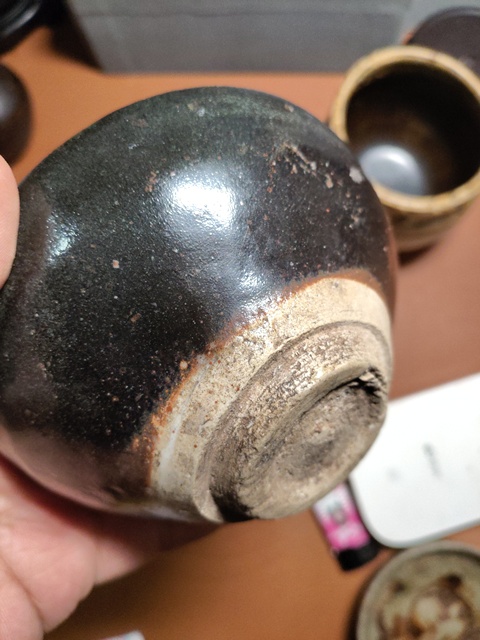 古玩陶瓷吉州窯月影梅茶盞真品鑒賞圖