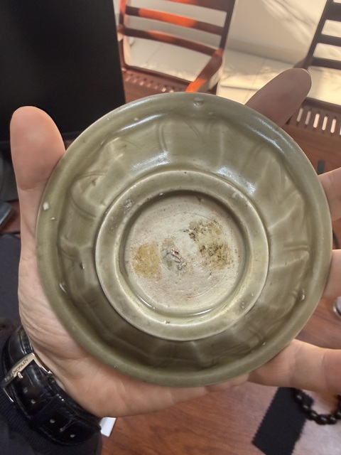 古玩陶瓷龍泉窯雙魚洗真品鑒賞圖