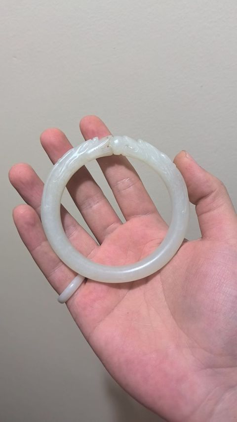 古玩玉器龍鐲子真品鑒賞圖