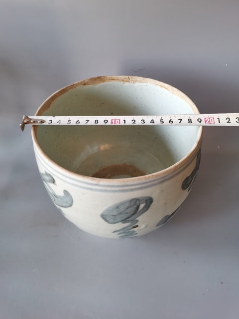 古玩陶瓷明晚青花福祿壽紋缽式碗拍賣，當前價格800元