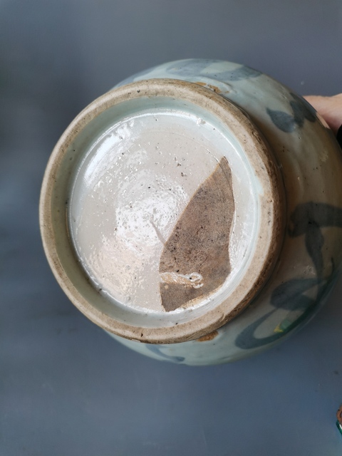 古玩陶瓷明晚青花福祿壽紋缽式碗拍賣，當前價格800元