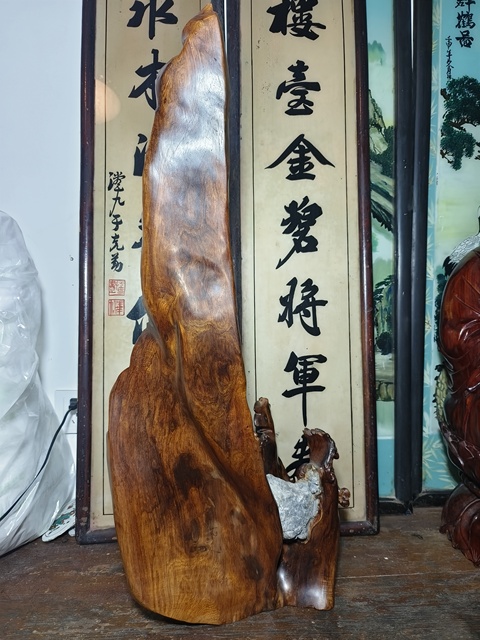 古玩雜項海黃木雕擺件真品鑒賞圖