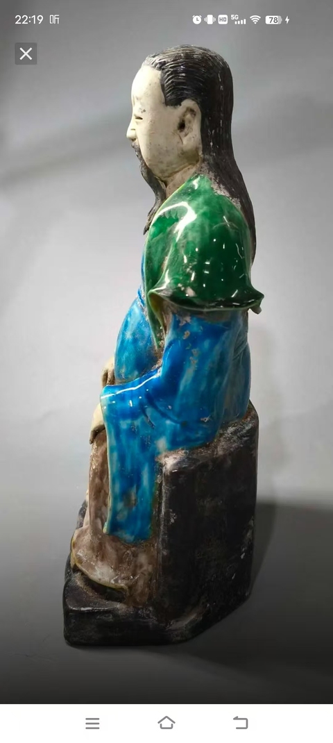 古玩陶瓷明代真武大帝塑像真品鑒賞圖