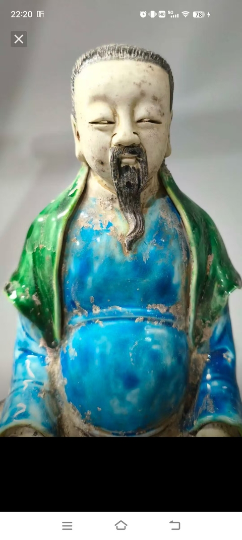 古玩陶瓷明代真武大帝塑像真品鑒賞圖