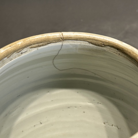 古玩陶瓷人物紋青花蓮子罐真品鑒賞圖