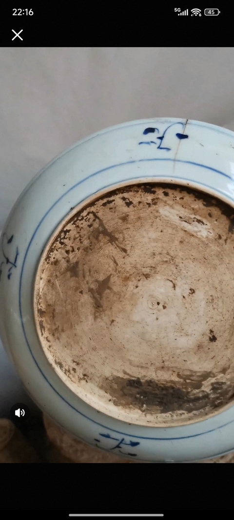 古玩陶瓷龍紋青花盤真品鑒賞圖