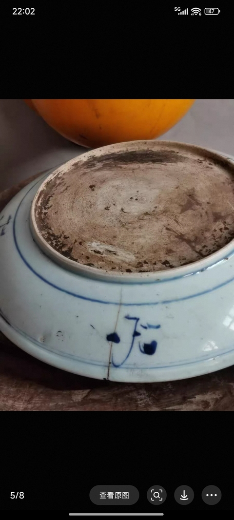 古玩陶瓷龍紋青花盤真品鑒賞圖