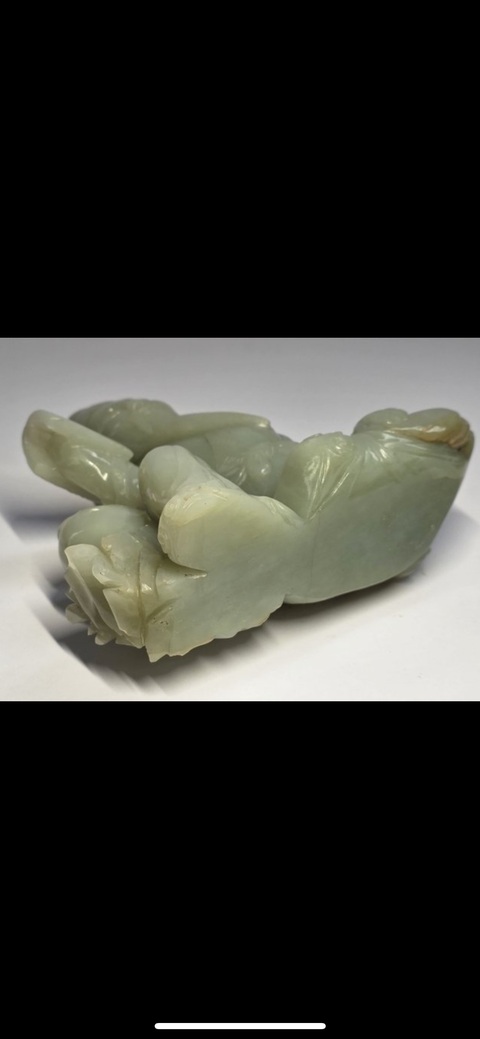 古玩玉器人物圓雕玉器擺件真品鑒賞圖