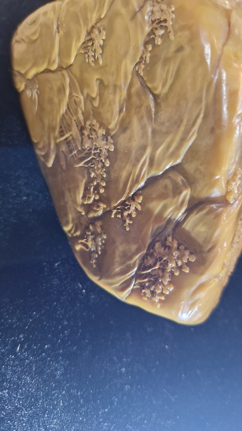 古玩雜項老撾田黃石擺件真品鑒賞圖