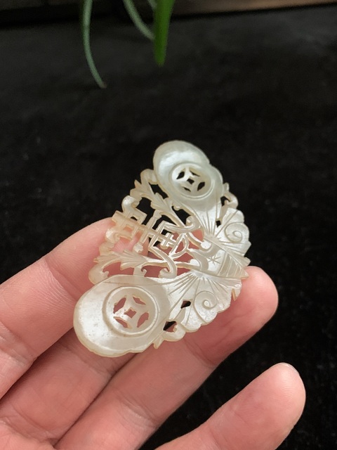 古玩玉器和田玉雕“蝴蝶佩”真品鑒賞圖