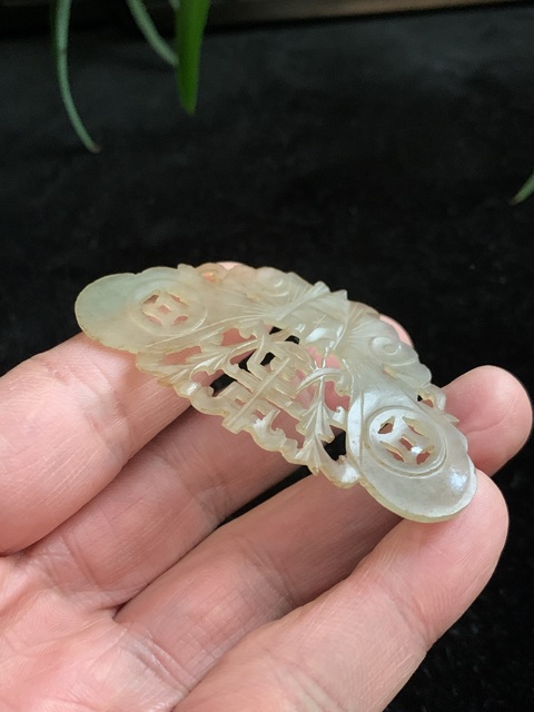 古玩玉器和田玉雕“蝴蝶佩”真品鑒賞圖