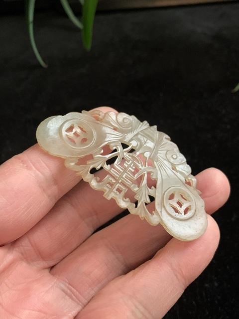 古玩玉器和田玉雕“蝴蝶佩”真品鑒賞圖