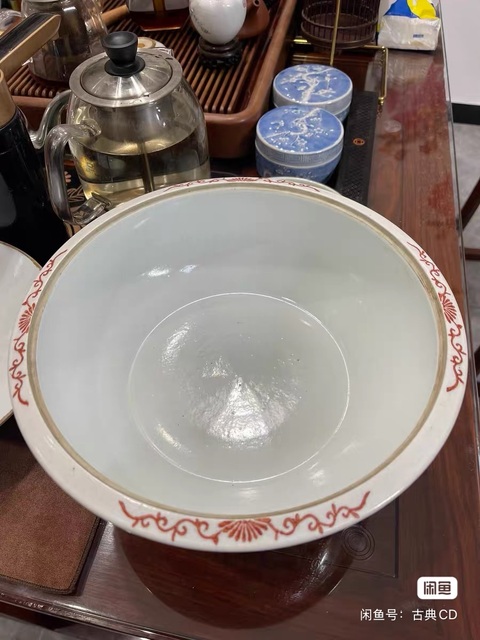 古玩陶瓷粉彩寶相花萬壽無疆一品鍋真品鑒賞圖