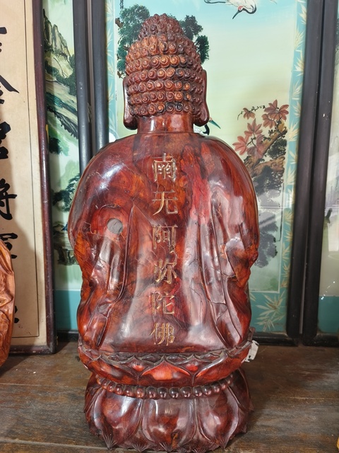 古玩雜項木雕佛像真品鑒賞圖