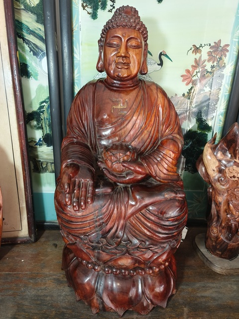 古玩雜項木雕佛像真品鑒賞圖