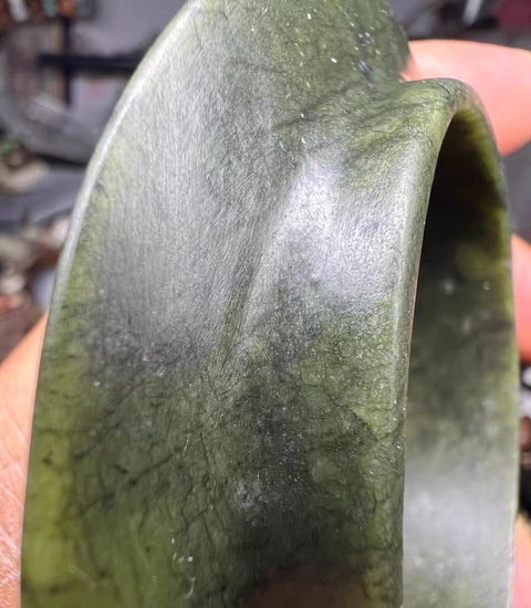 古玩玉器有領玉璧真品鑒賞圖