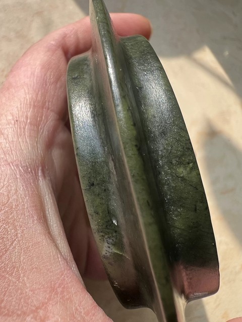 古玩玉器有領玉璧真品鑒賞圖