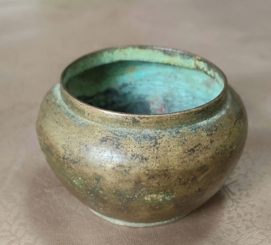 古玩銅器銅水盂真品鑒賞圖