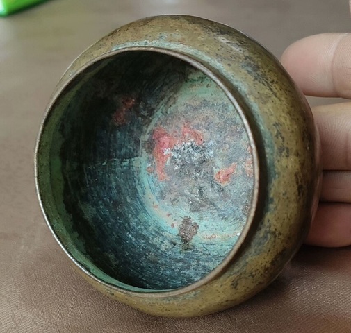 古玩銅器銅水盂真品鑒賞圖