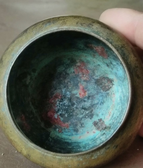 古玩銅器銅水盂真品鑒賞圖