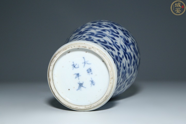 古玩陶瓷清康熙·青花花卉紋雞腿瓶拍賣，當前價格816元