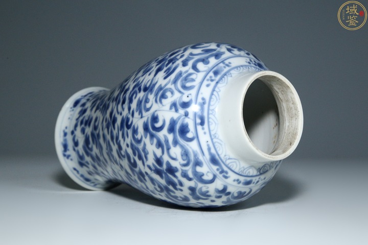 古玩陶瓷清康熙·青花花卉紋雞腿瓶拍賣，當前價格816元