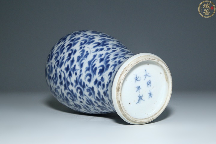 古玩陶瓷清康熙·青花花卉紋雞腿瓶拍賣，當前價格816元