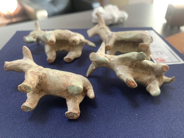 古玩陶瓷漢代鉛釉陶塑真品鑒賞圖