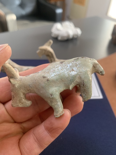 古玩陶瓷漢代鉛釉陶塑真品鑒賞圖