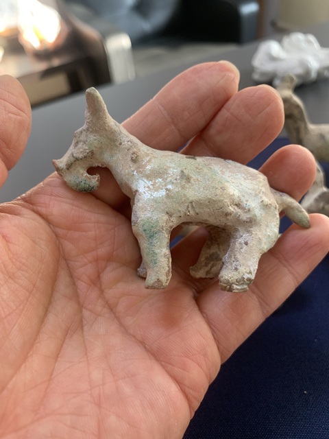 古玩陶瓷漢代鉛釉陶塑真品鑒賞圖