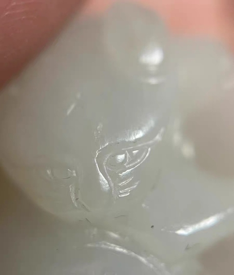 古玩玉器玉一葉獾真品鑒賞圖