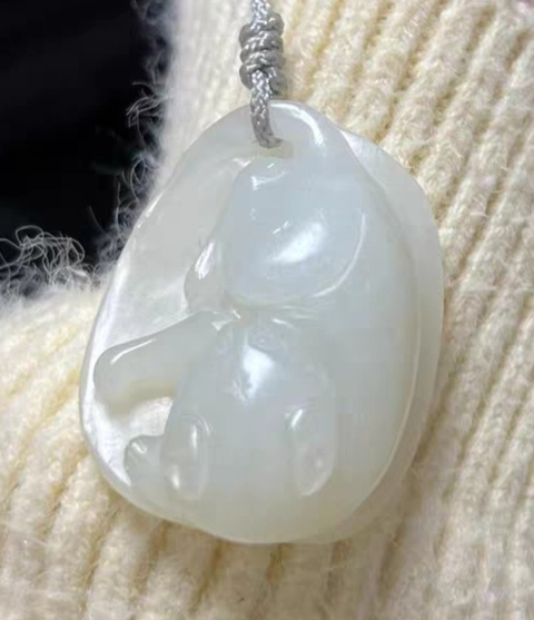 古玩玉器玉一葉獾真品鑒賞圖